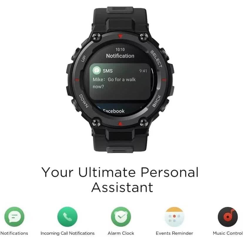 Montre connectée T-Rex Pro pour hommes, montre de sport GPS robuste pour l'extérieur (reconditionnée)