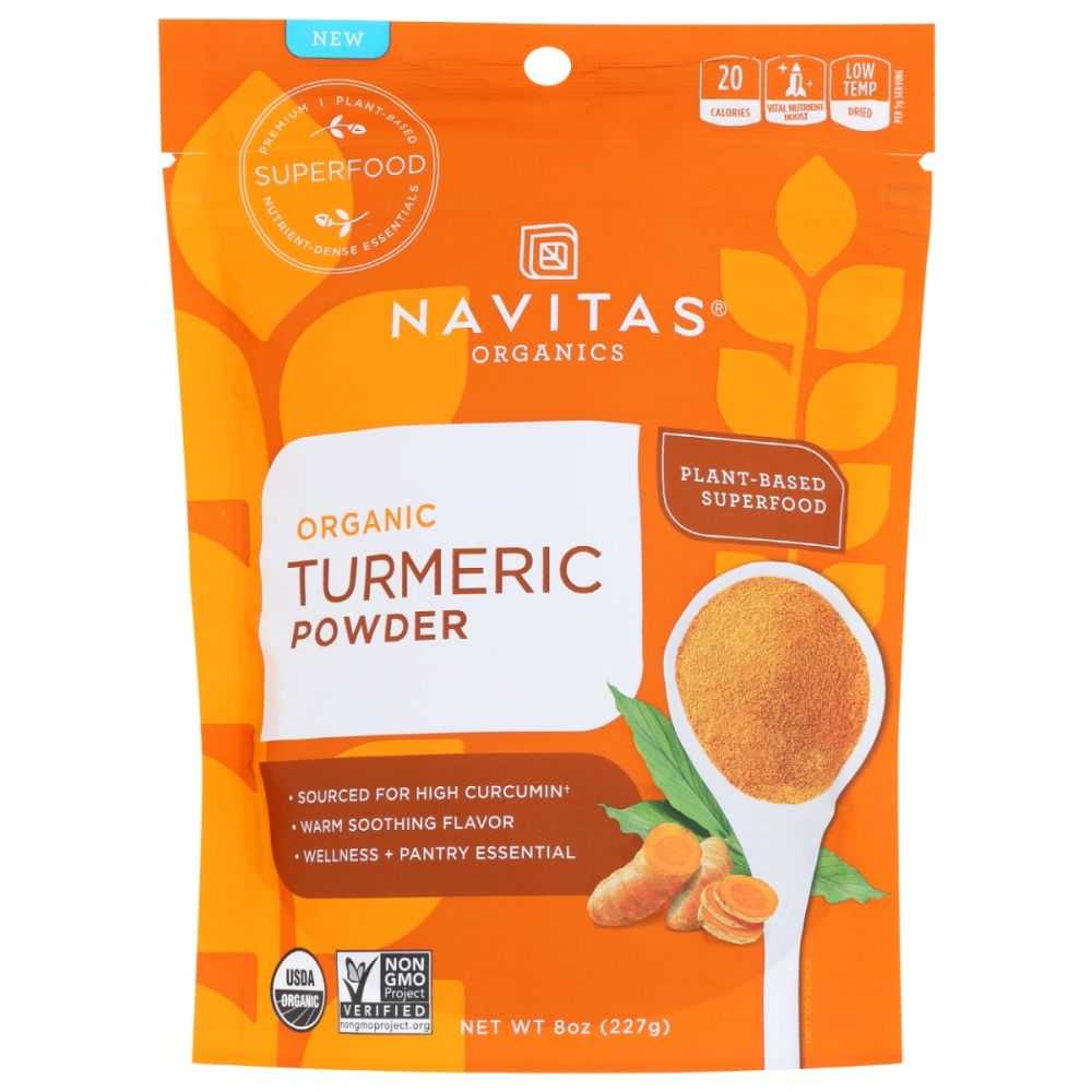 NAVITAS  Organic Turmeric Powder, 8 oz