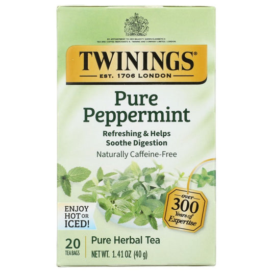 TWINING TEA: Pure Peppermint Herbal Tea, 20 bg