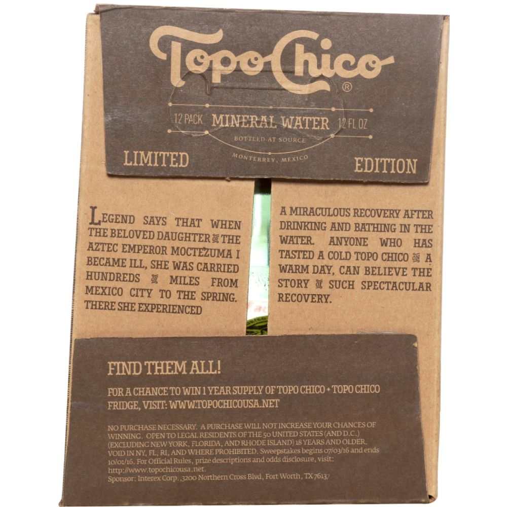 TOPO CHICO: Mineral Water 12Pk, 144 fo