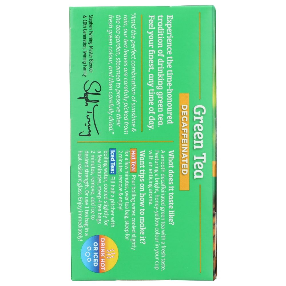 TWINING TEA: Green Decaf, 20 bg