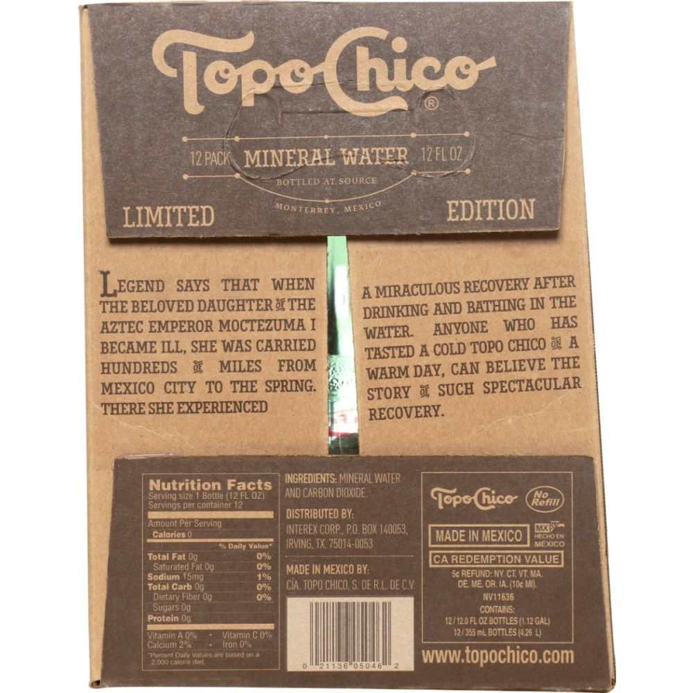 TOPO CHICO: Mineral Water 12Pk, 144 fo