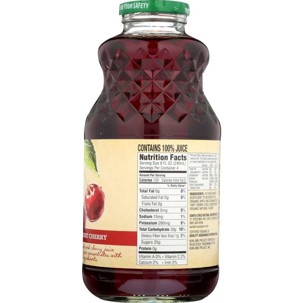 Red Tart Cherry Juice - Santa Cruz 32fl oz - Delicious Cherry | Apple