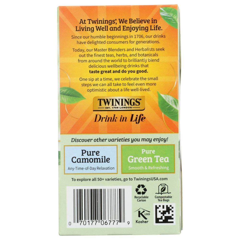 TWINING TEA: Pure Peppermint Herbal Tea, 20 bg