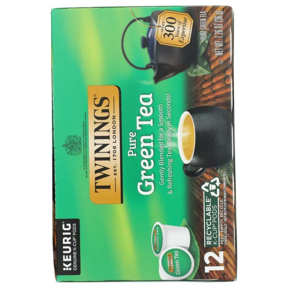 TWINING TEA: Green Tea K Cup Pods, 12 pc – Fresh Flavor & Smooth Taste