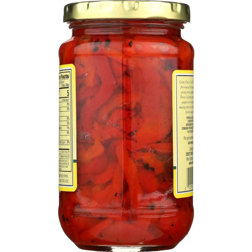 Cento Chefs Cut Roasted Peppers -All Natural, 12oz|Perfect for Recipes