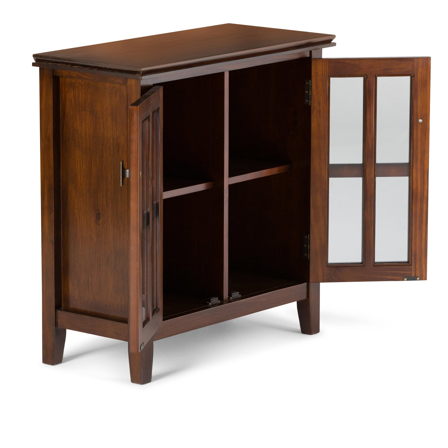 Artisan 30 Inch Wide Solid Wood Low Storage Cabinet in Russet