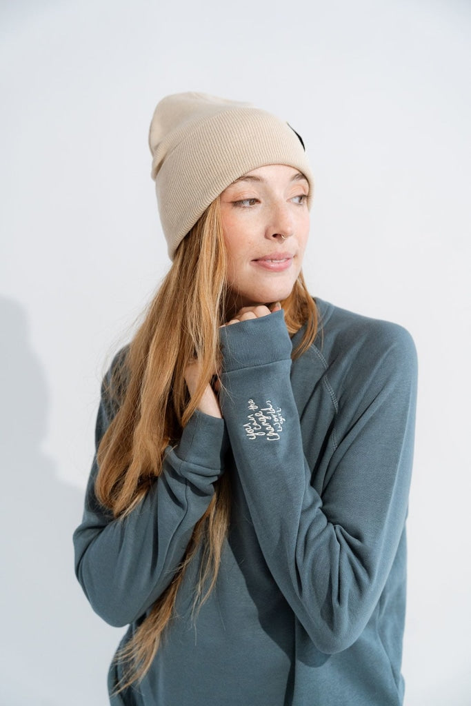 Unisex Sweatshirt | Denim Washed R.Riveter Logo