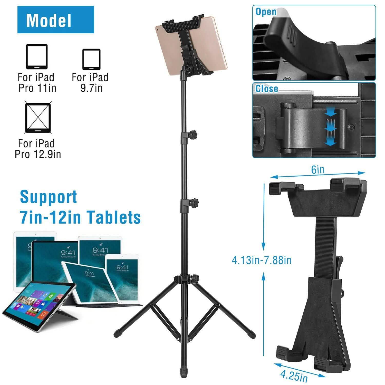 テーブルマウント360°回転タブレット三脚