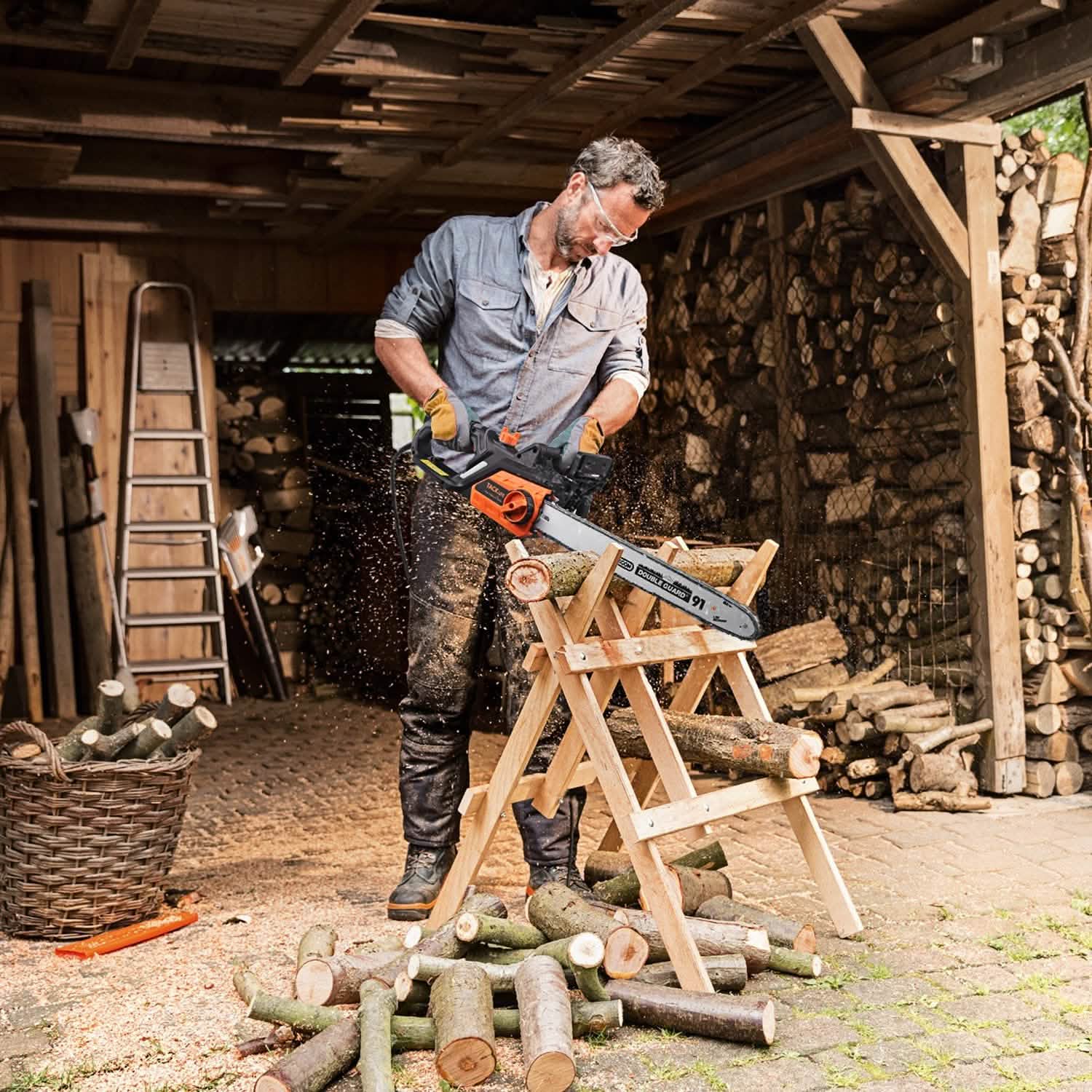 Tracklife 15 Amp Electric Corded Chainsaw