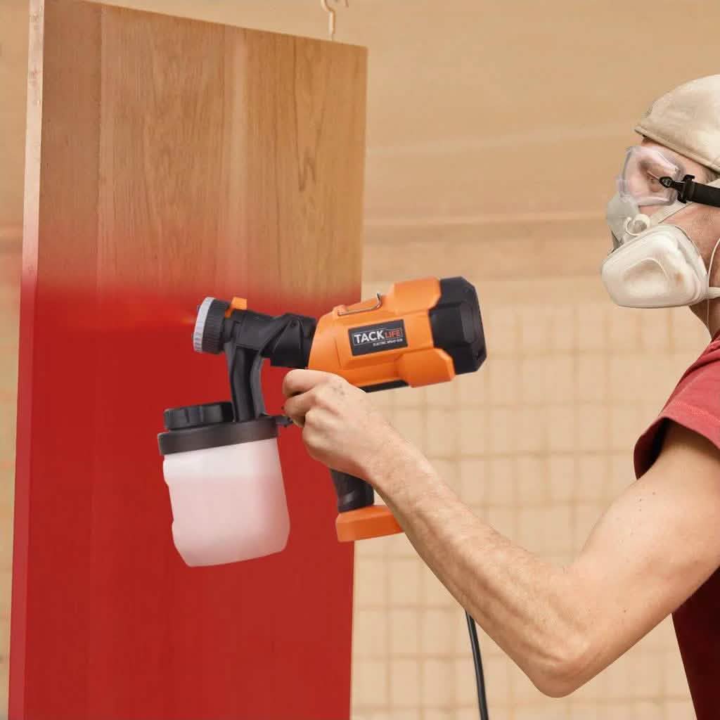 Pistolet à peinture TACKLIFE, pistolet à peinture électrique HVLP haute puissance pour la maison