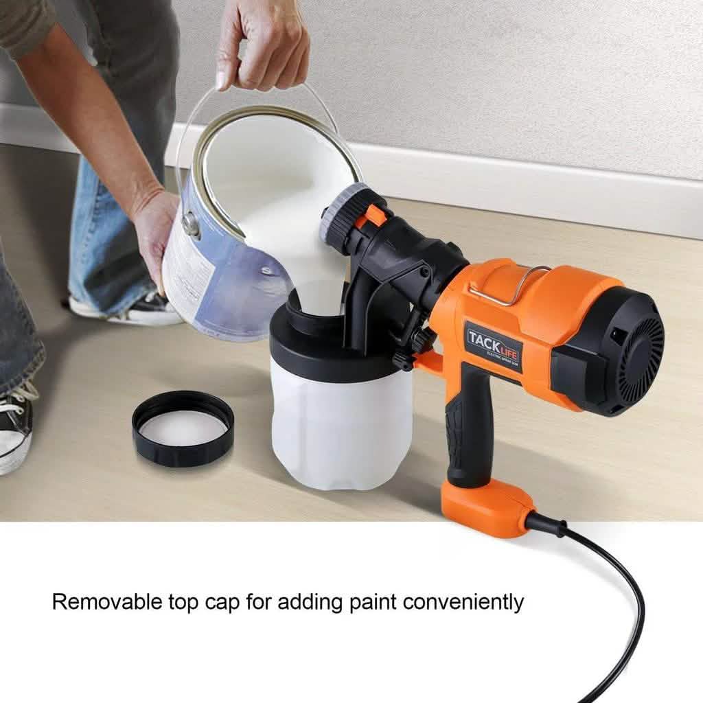Pistolet à peinture TACKLIFE, pistolet à peinture électrique HVLP haute puissance pour la maison