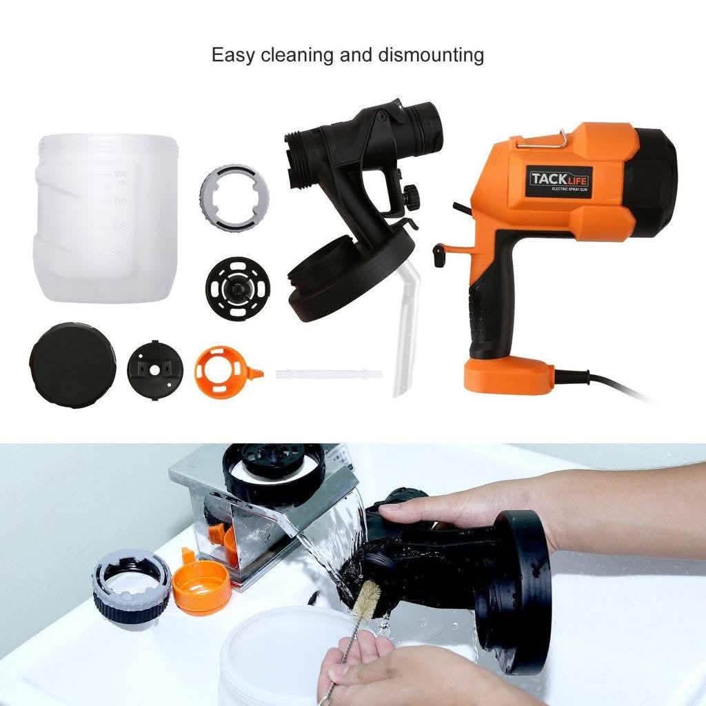 Pistolet à peinture TACKLIFE, pistolet à peinture électrique HVLP haute puissance pour la maison