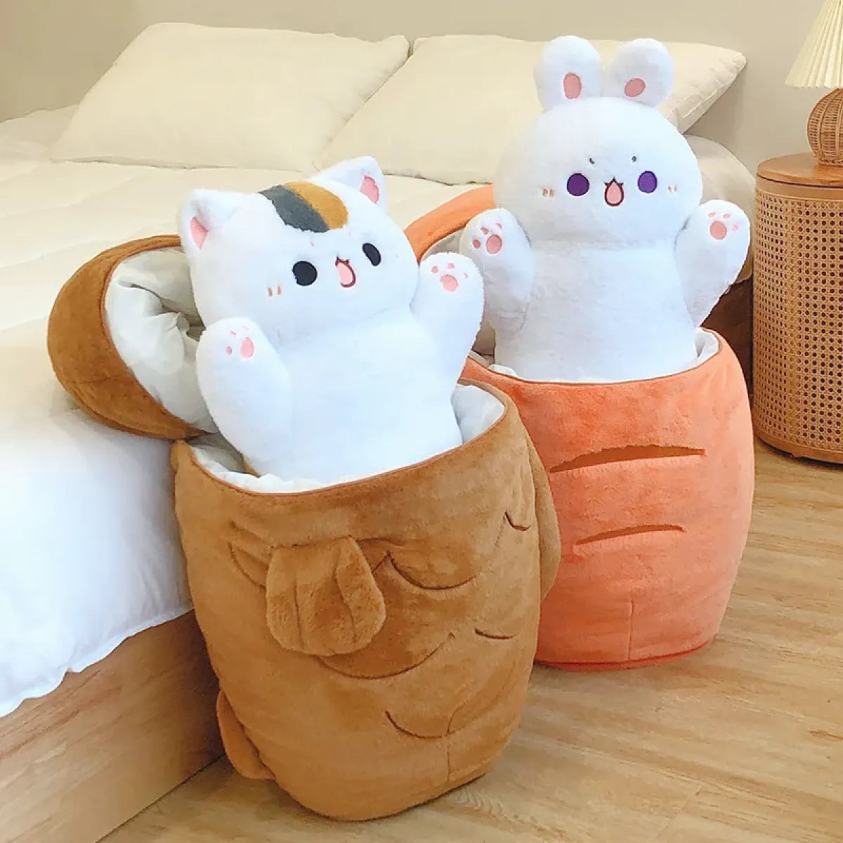 Kawaii Taiyaki Cat Plush Pillow – 80cm Soft Stuffed Animal