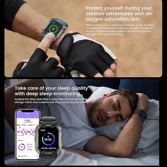 TANK M1 PRO Montre intelligente Montre connectée de fitness de 1,72 pouce