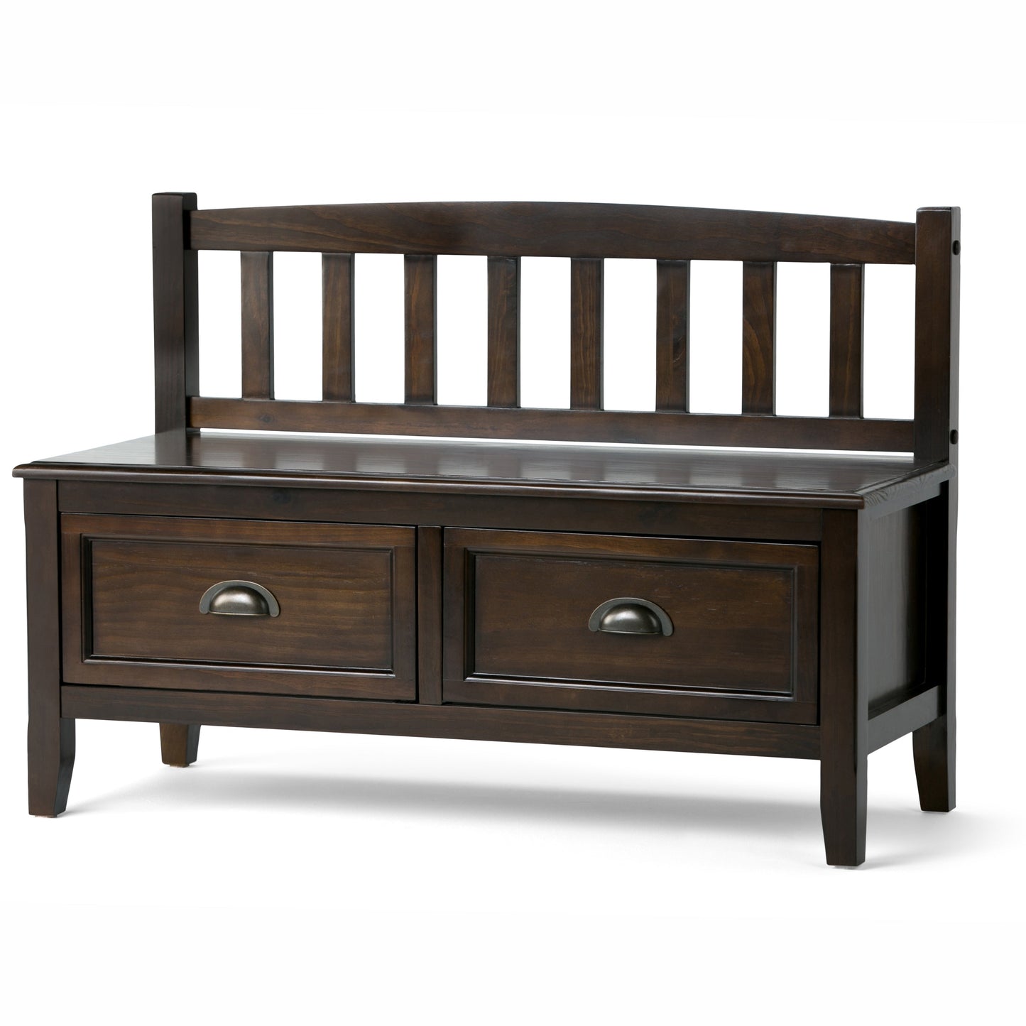 Burlington 42 Inch Wide Solid Wood Entryway Storage Bench with Drawers