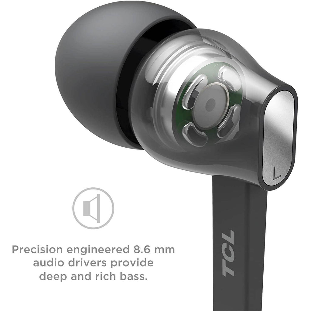 Écouteurs intra-auriculaires sans fil TCL MTRO100BT avec isolation du bruit et Bluetooth (Reconditionné)