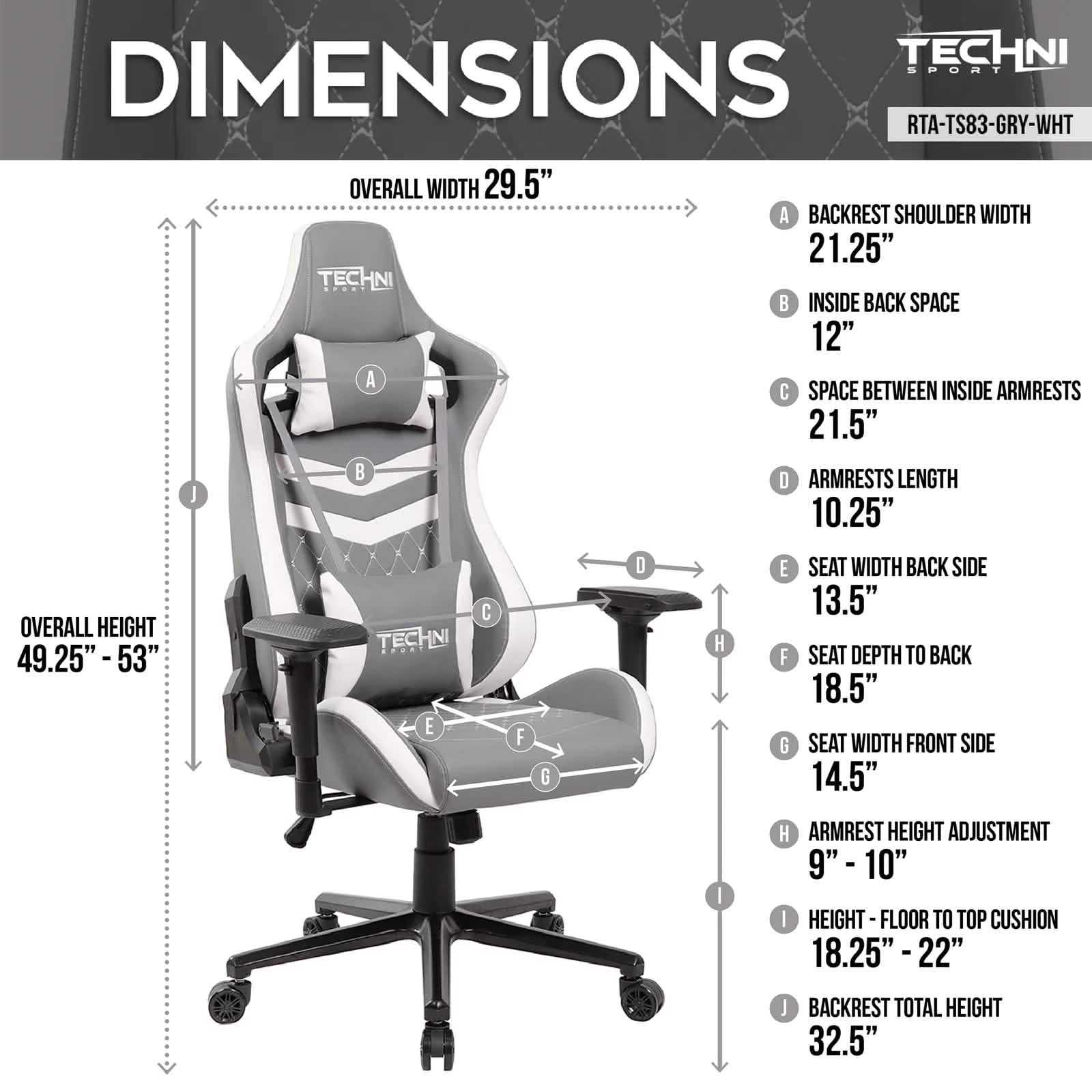 Techni Sport Ergonomic High Back Gaming Chair