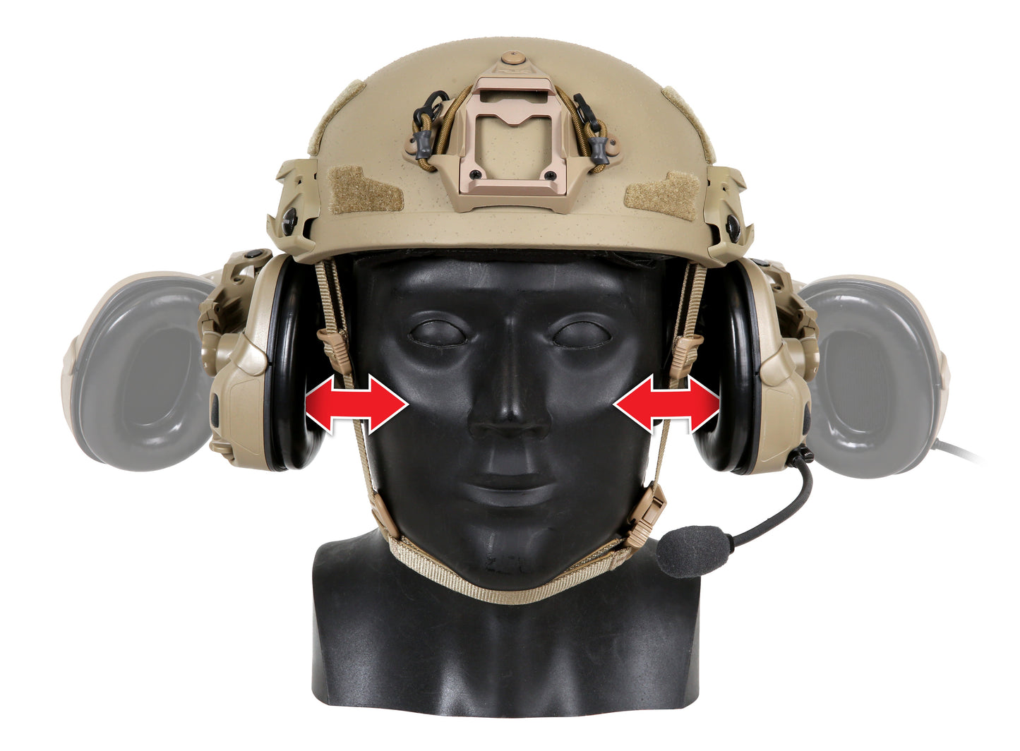 Ops-Core AMP Arms - Vented & Fixed Rail Mounts - Instant Heat Dump & NVG Balance