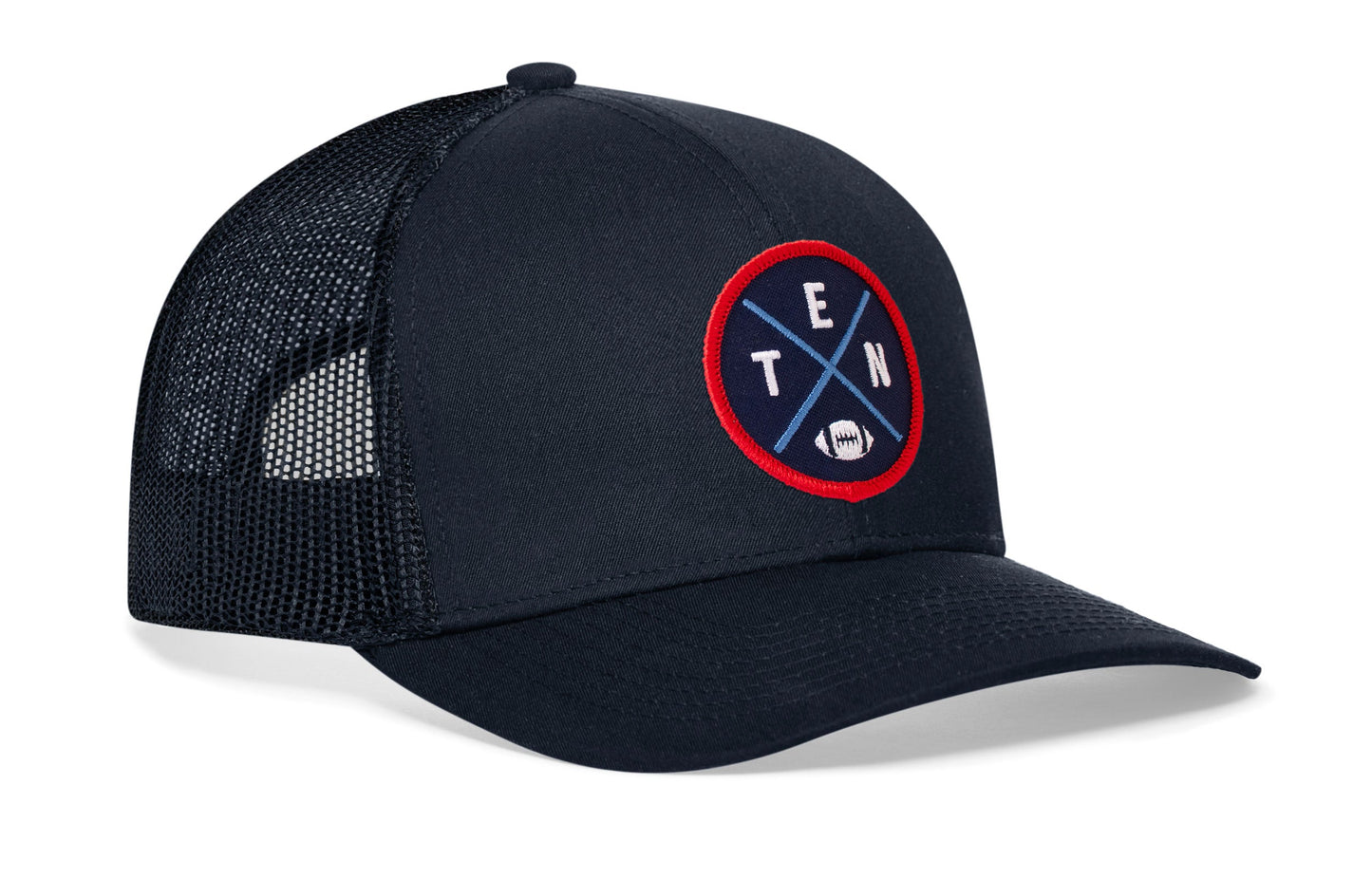 Tennessee Football Trucker Hat  |  Navy Blue TEN X Snapback