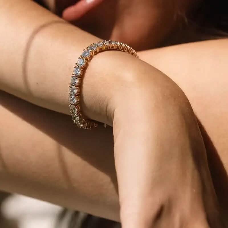 テニス単列合成ジルコンブレスレット