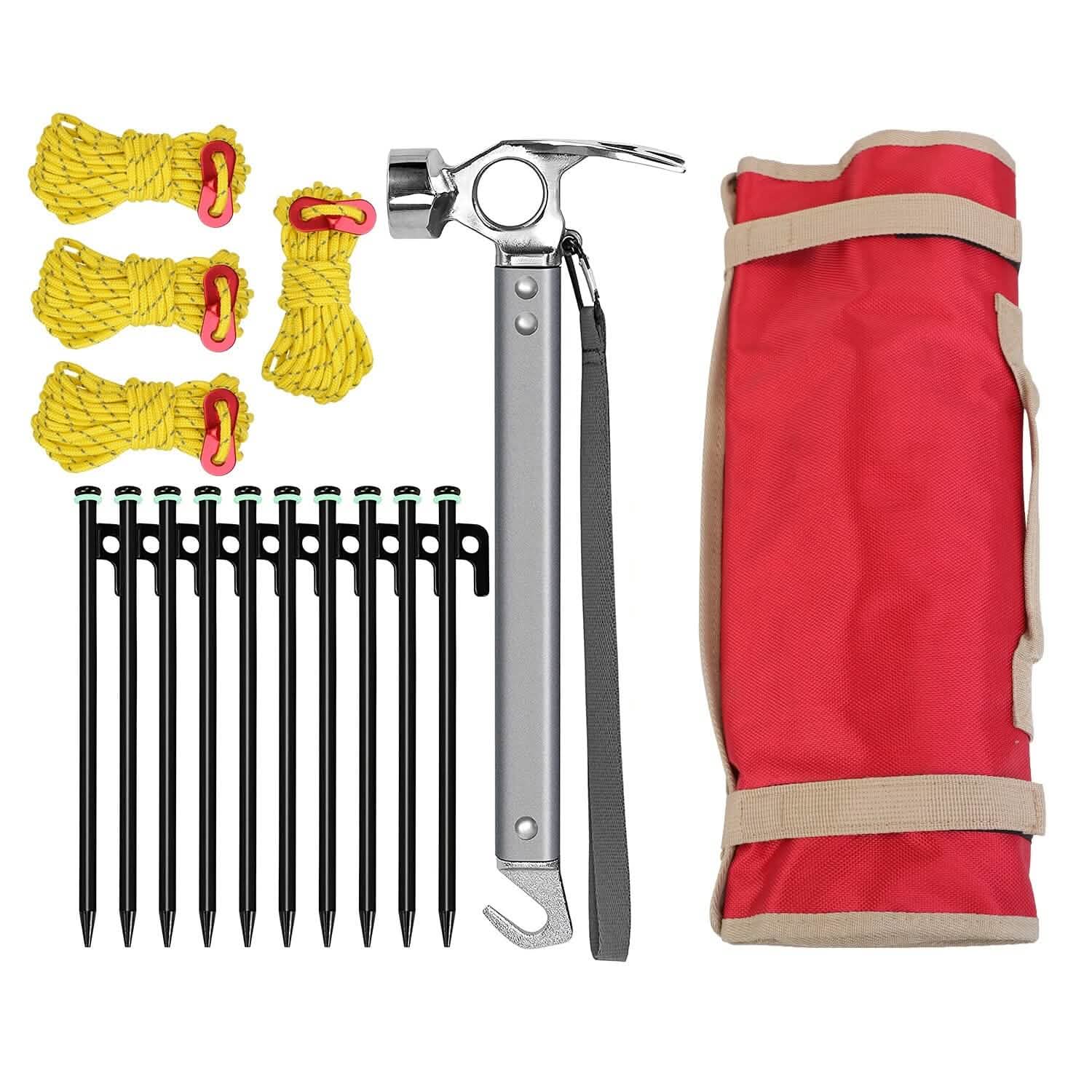 Kit marteau de camping et piquets de tente