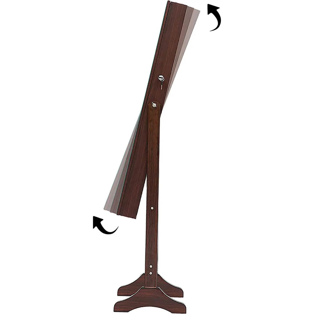 Tesmula Fashion Simple Jewelry Storage Mirror Cabinet With LED Lights