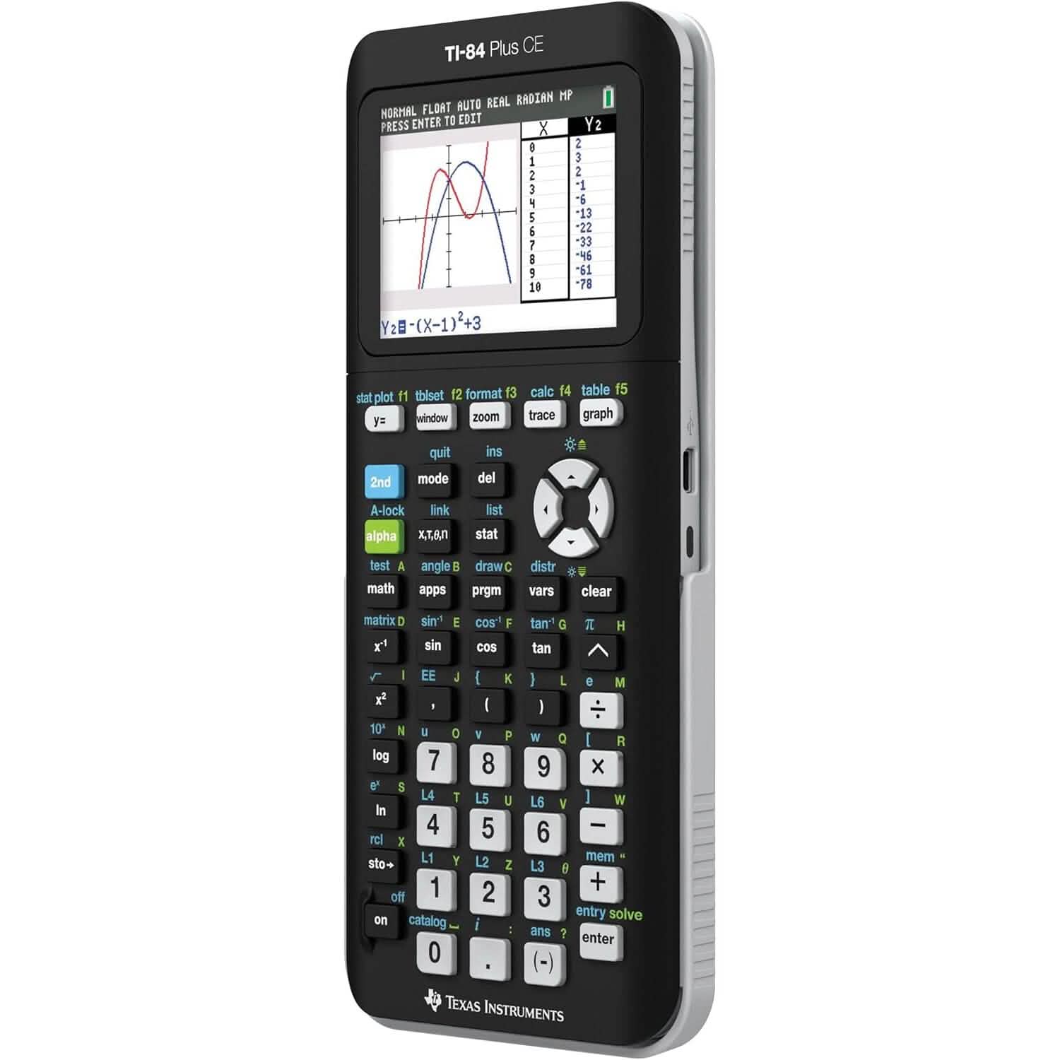 Texas Instruments TI-84 PLUS CE Graphing Calculator (84PLCE/PWB/2L1/A) (Refurbished)