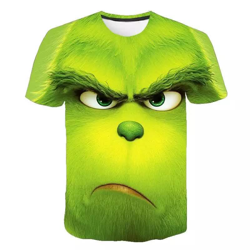 T-shirt 3D Le Grinch Homme Col Rond Manches Courtes