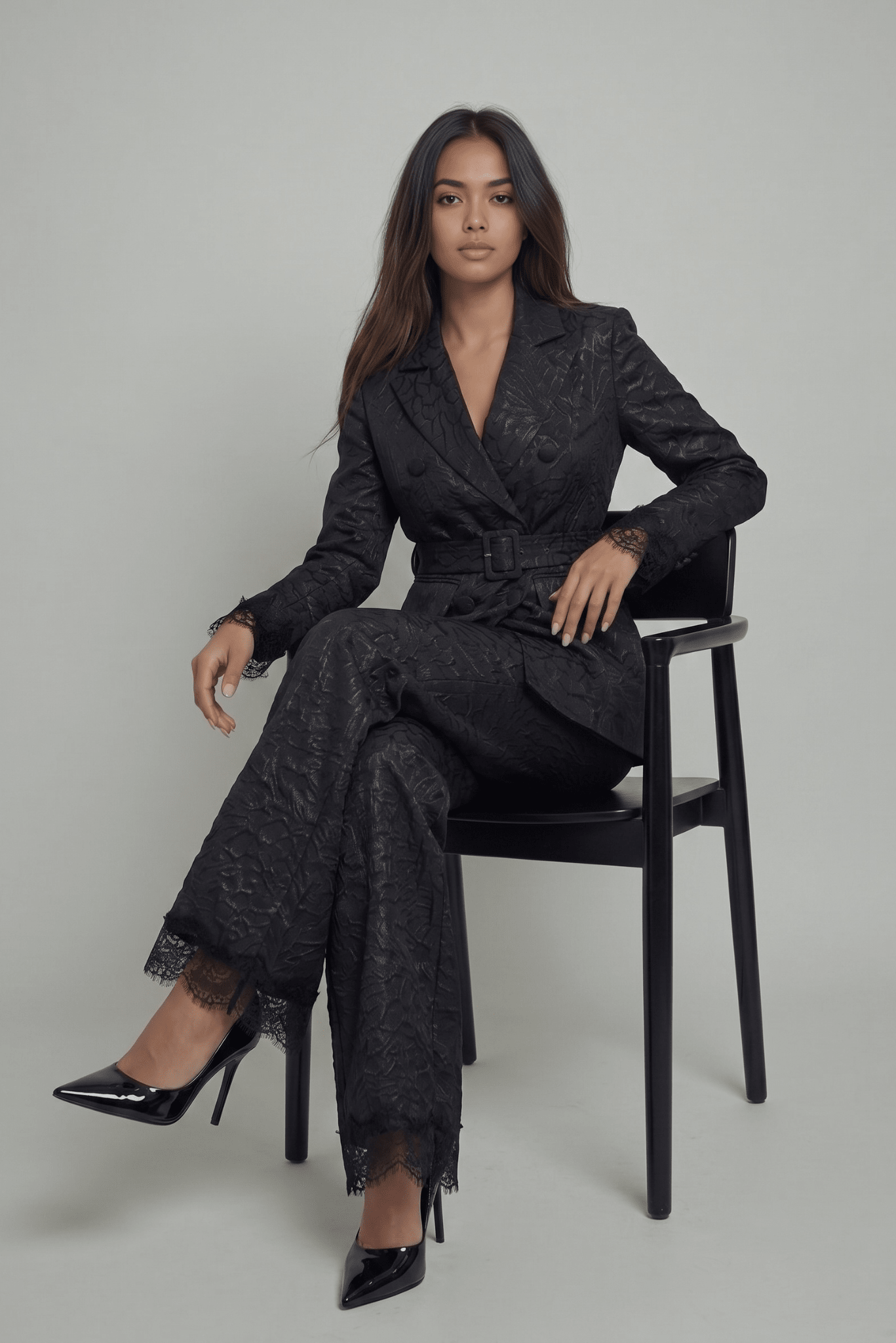 The Maison Jacquard Belted Blazer
