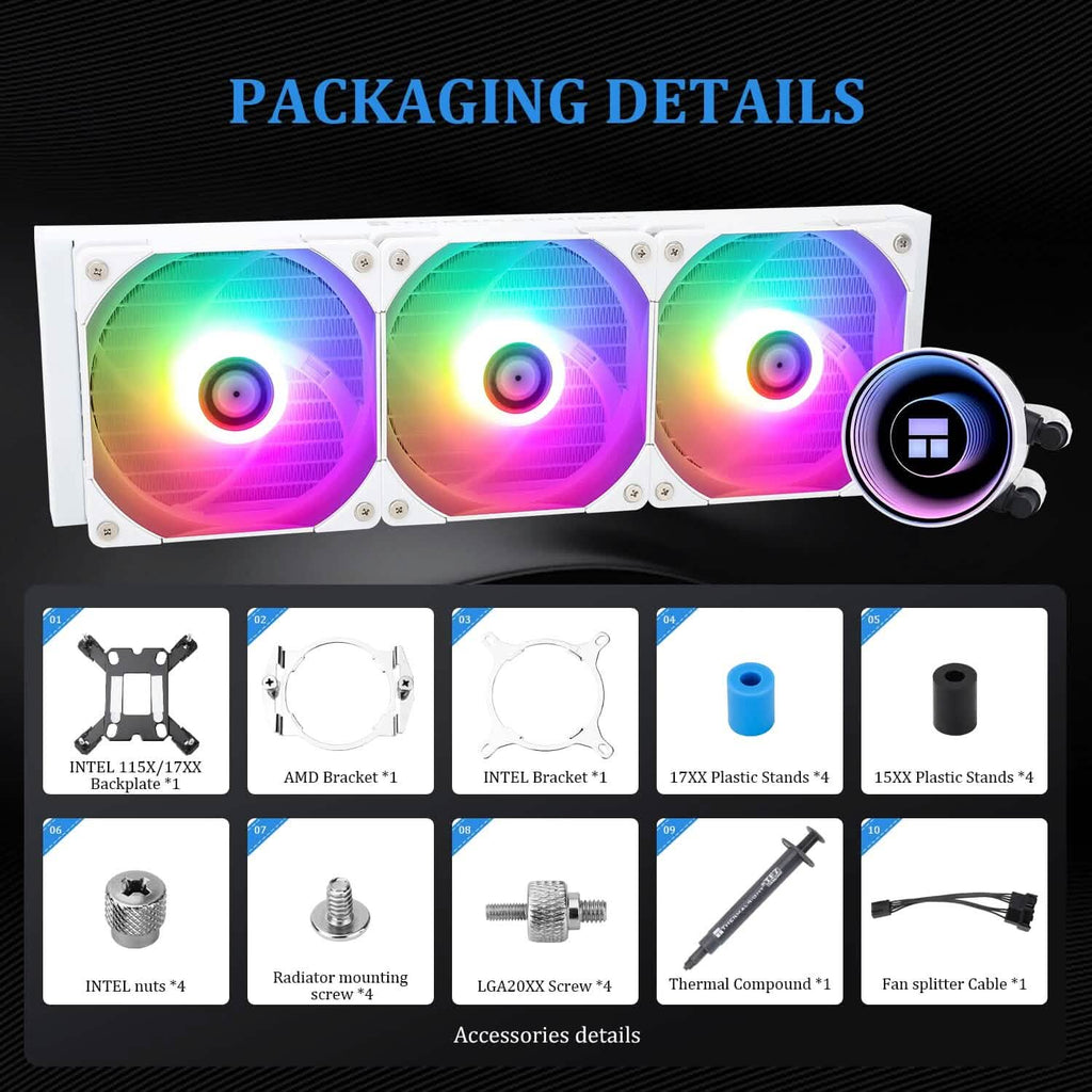 Thermalright Frozen Notte 360 White ARGB Water Cooling CPU Cooler  (Refurbished)