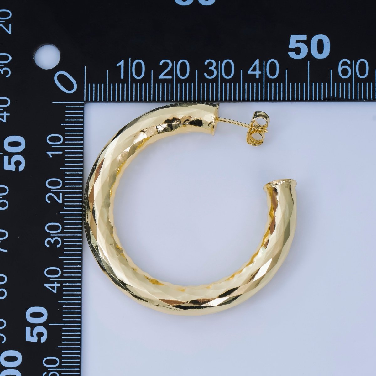 Thick Gold Hoop Earring, Chunky Gold Hoop, Medium Gold Hoop Earring, Open Hoop Earring, Tube Hoop Earring Lead, Nickel Free Q-004 Q-006 Q-008