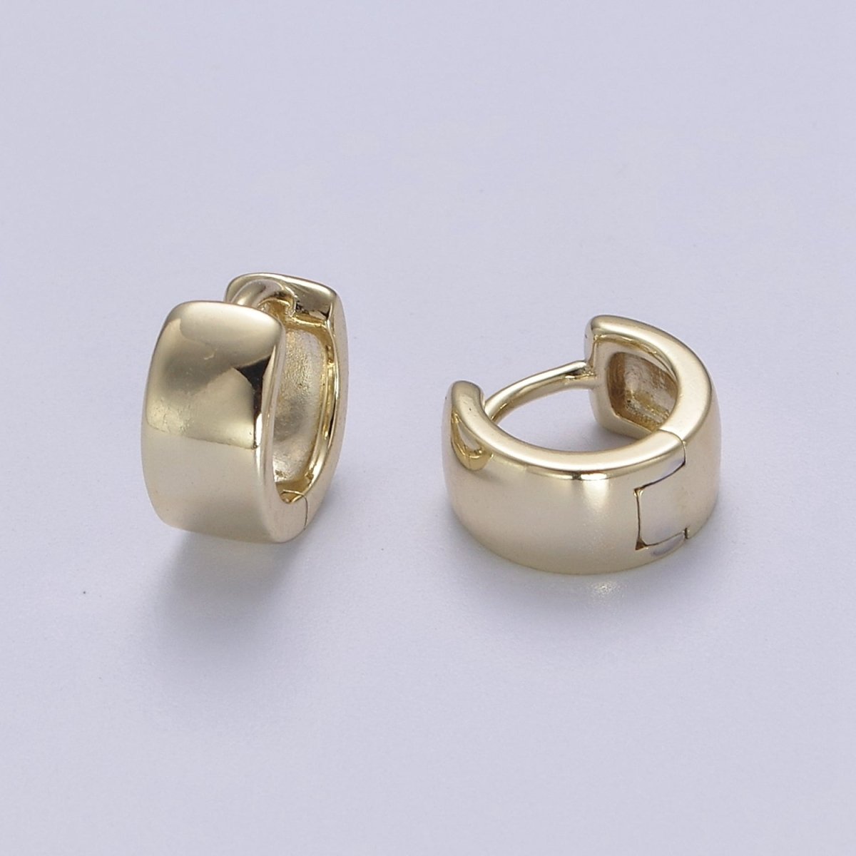 Thick Gold Huggie 10mm Earring 14k Gold Filled Classic Earring Jewelry V-142