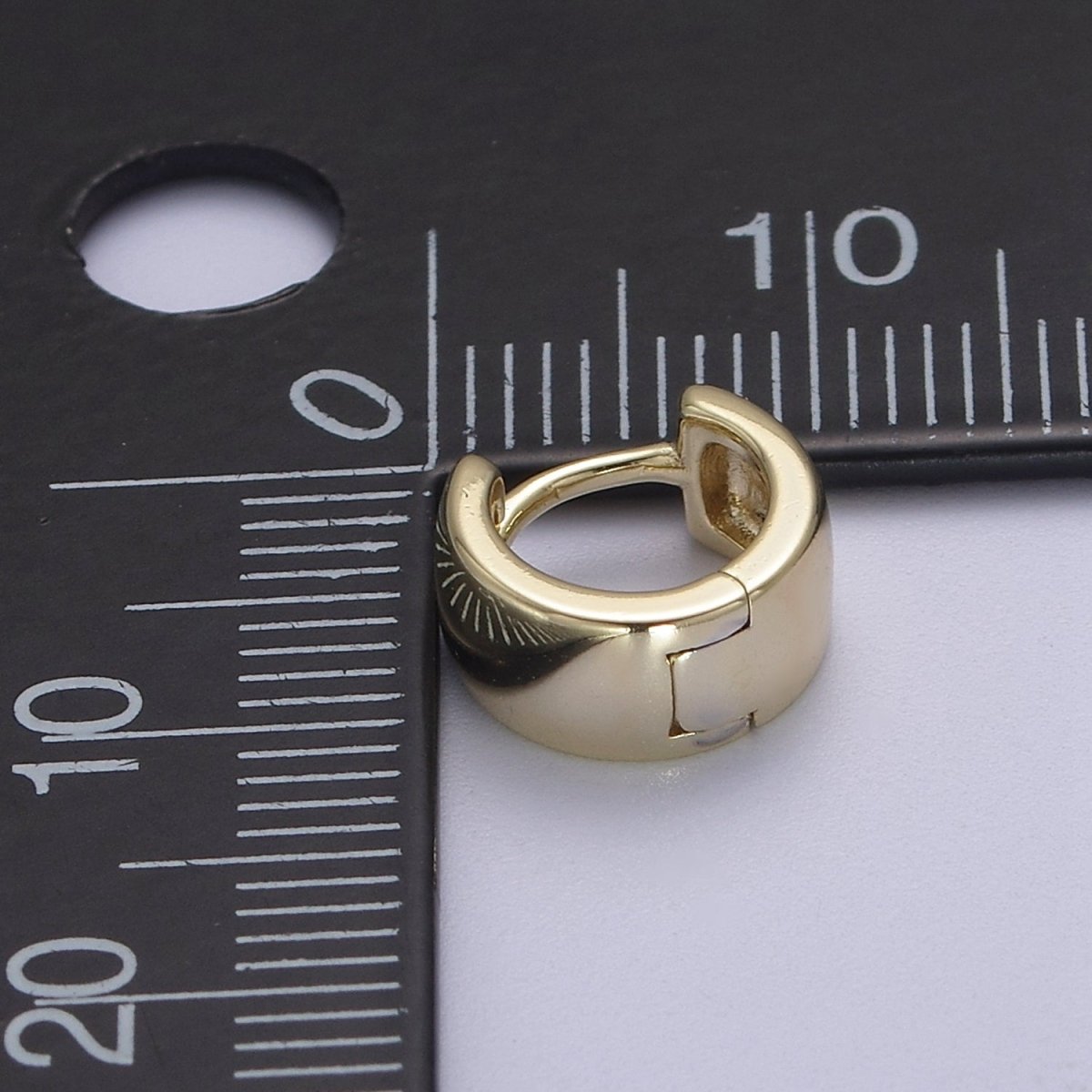 Thick Gold Huggie 10mm Earring 14k Gold Filled Classic Earring Jewelry V-142