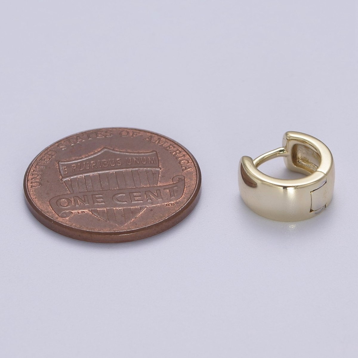 Thick Gold Huggie 10mm Earring 14k Gold Filled Classic Earring Jewelry V-142