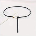 Thin Leather Belt Female Bow Leisure Belts