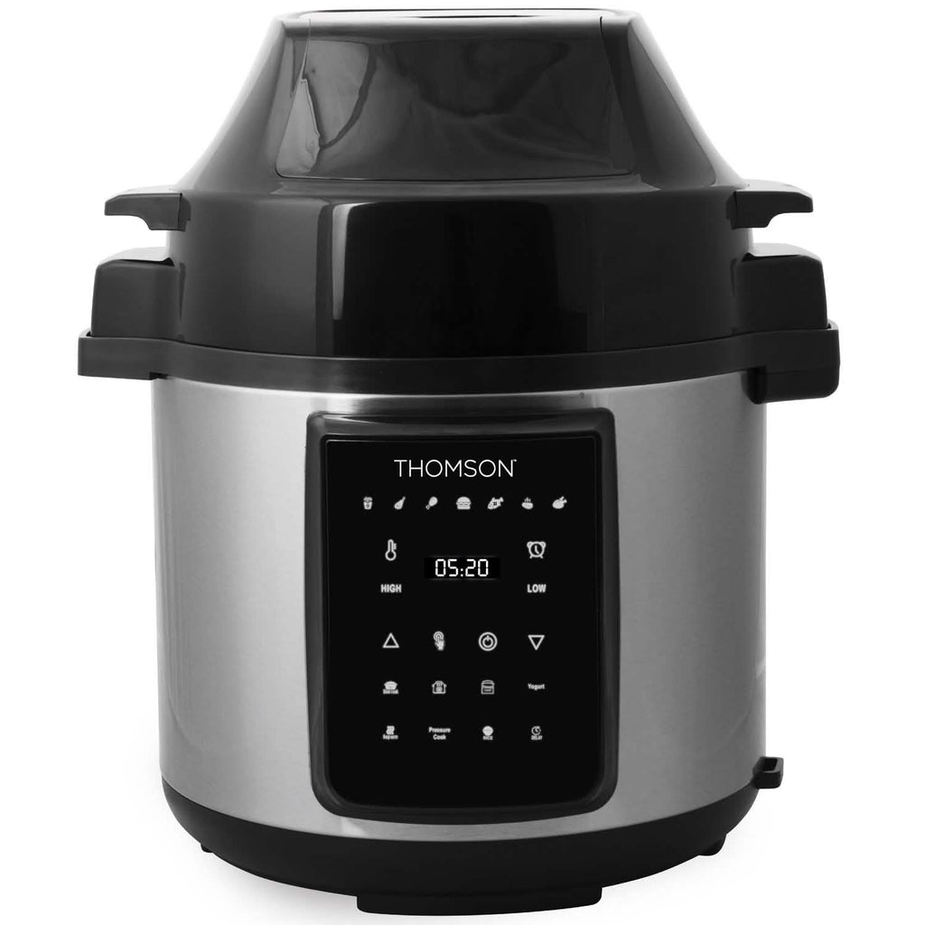 Thomson Multicuiseur 9-en-1 sous pression, mijoteuse, friteuse à air chaud et plus, avec une capacité de 6,5 pintes
