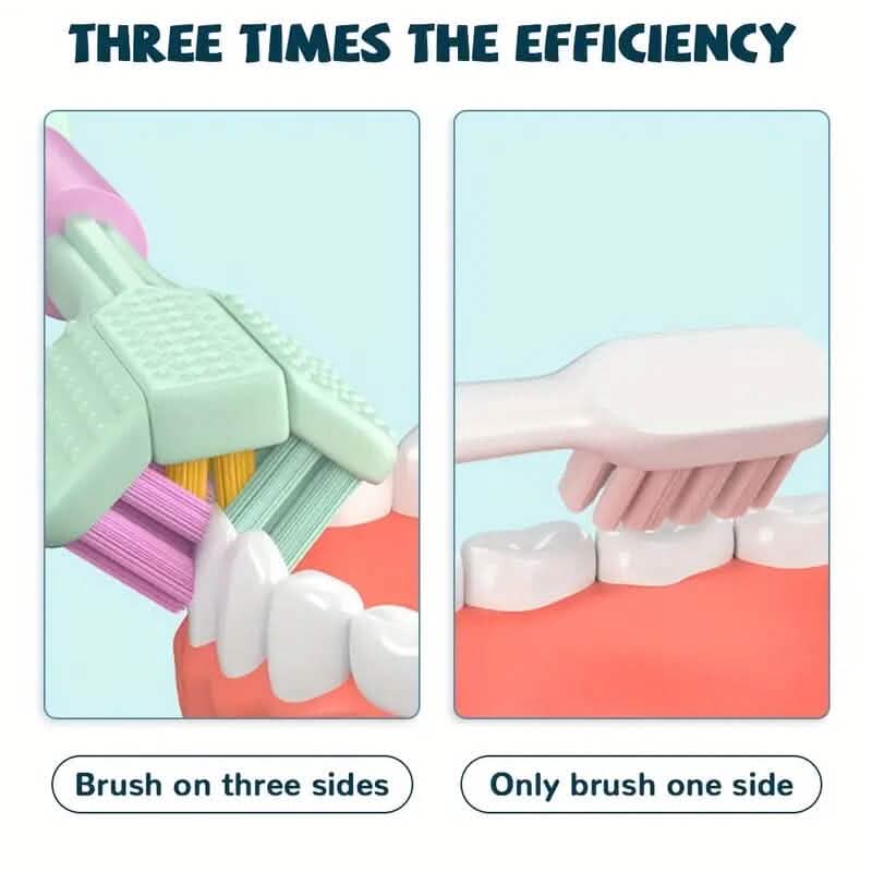 Threesided Soft Bristle Toothbrush