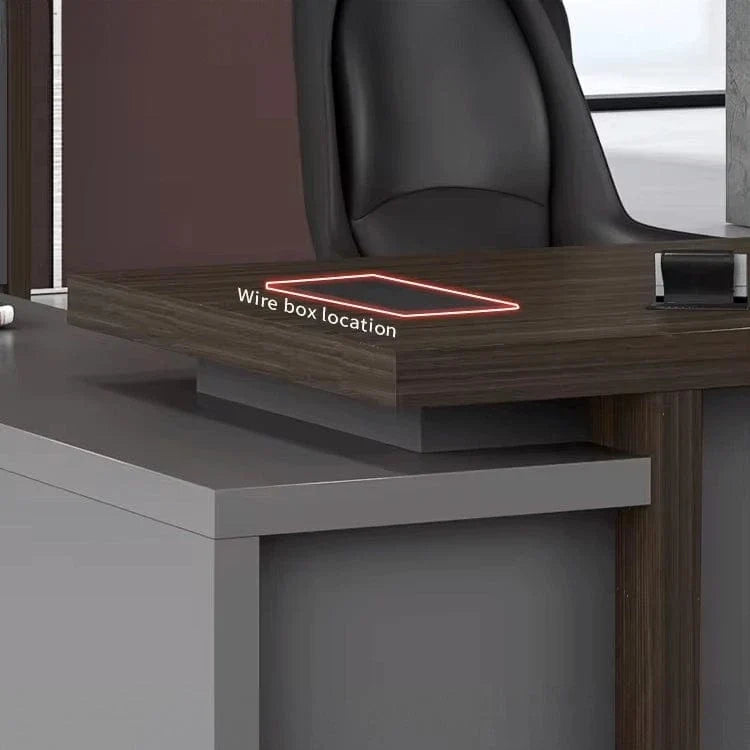 Elmore · Modern L-Shaped Executive Desk