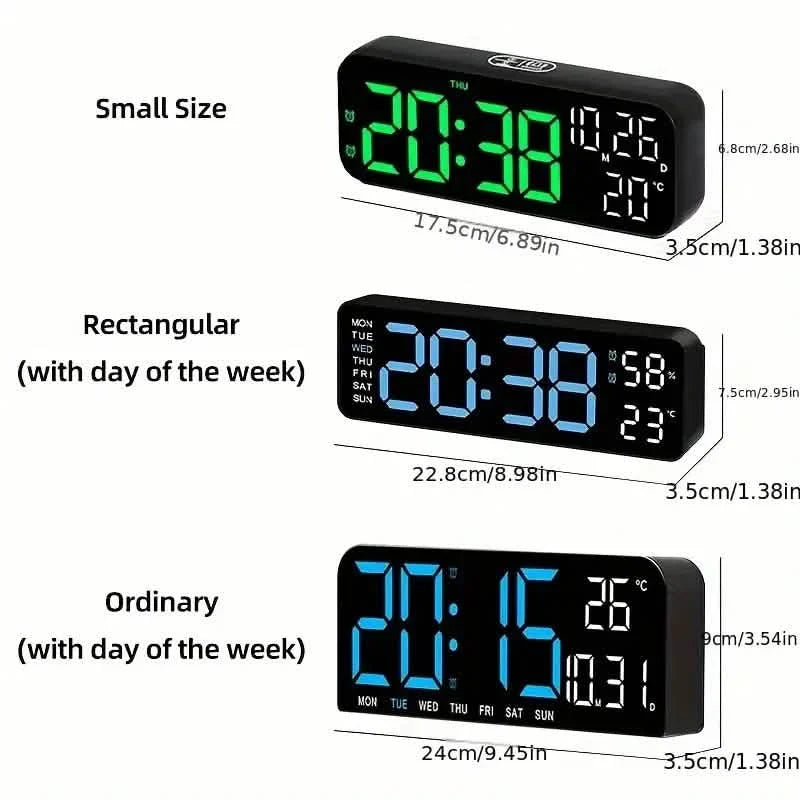 TIMESS 大型ディスプレイ LED デジタル目覚まし時計