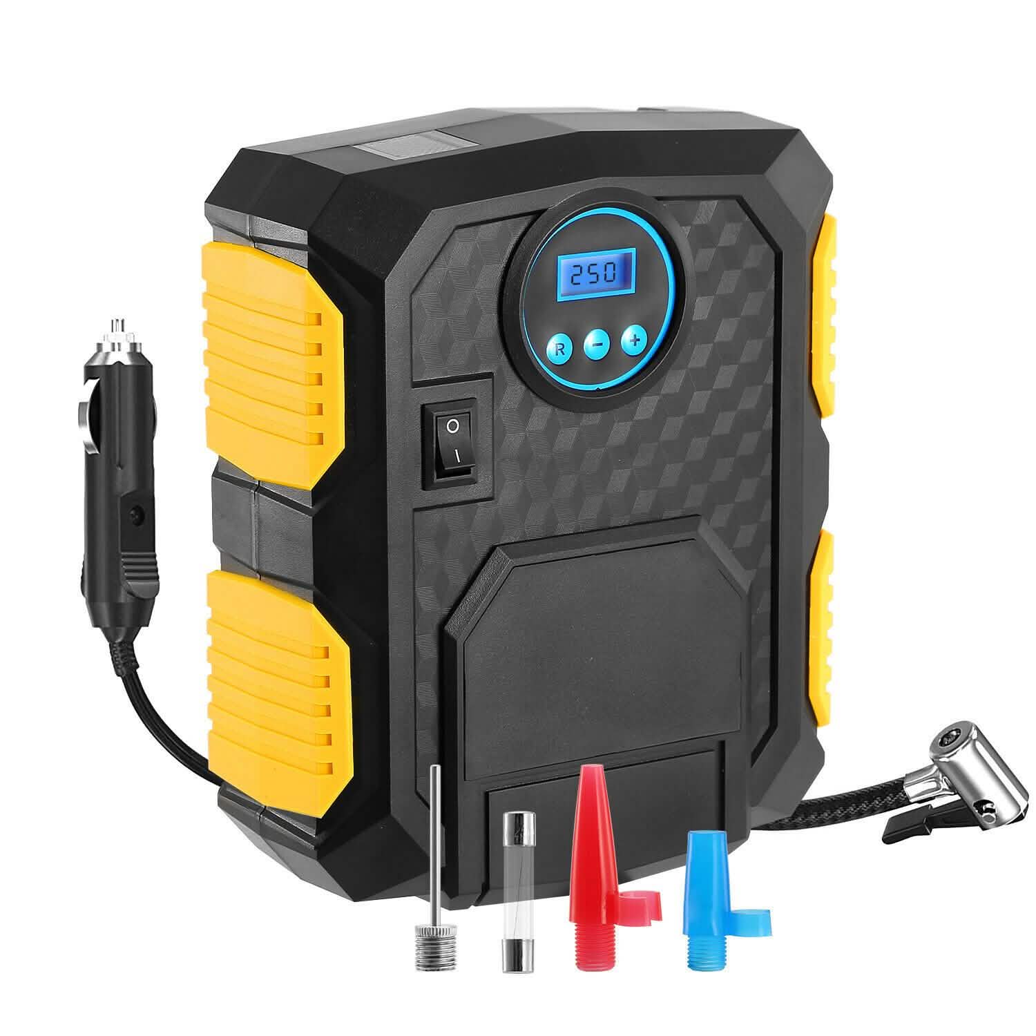 Tire Inflator 12V DC 120W 150PSI with LCD Electric Air Compressor