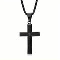 Titanium Steel Cross Prayer Pendant Necklace