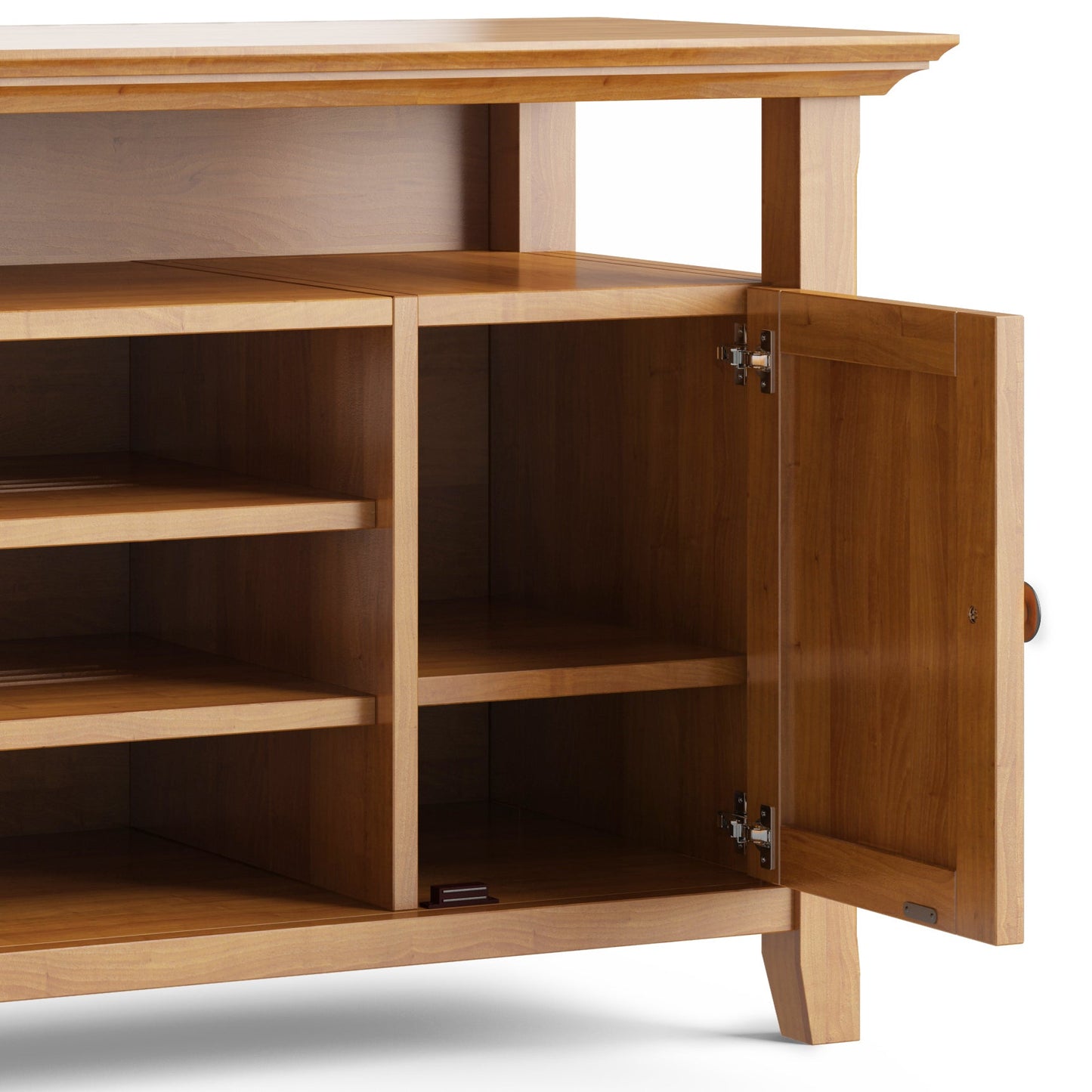 Amherst 54 Inch Wide Solid Wood TV Stand in Light Golden