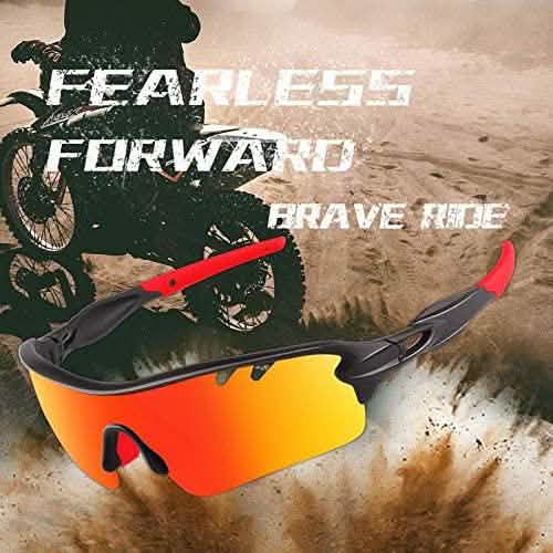 Lunettes de soleil de sport polarisées Toneoesol avec 5 verres interchangeables