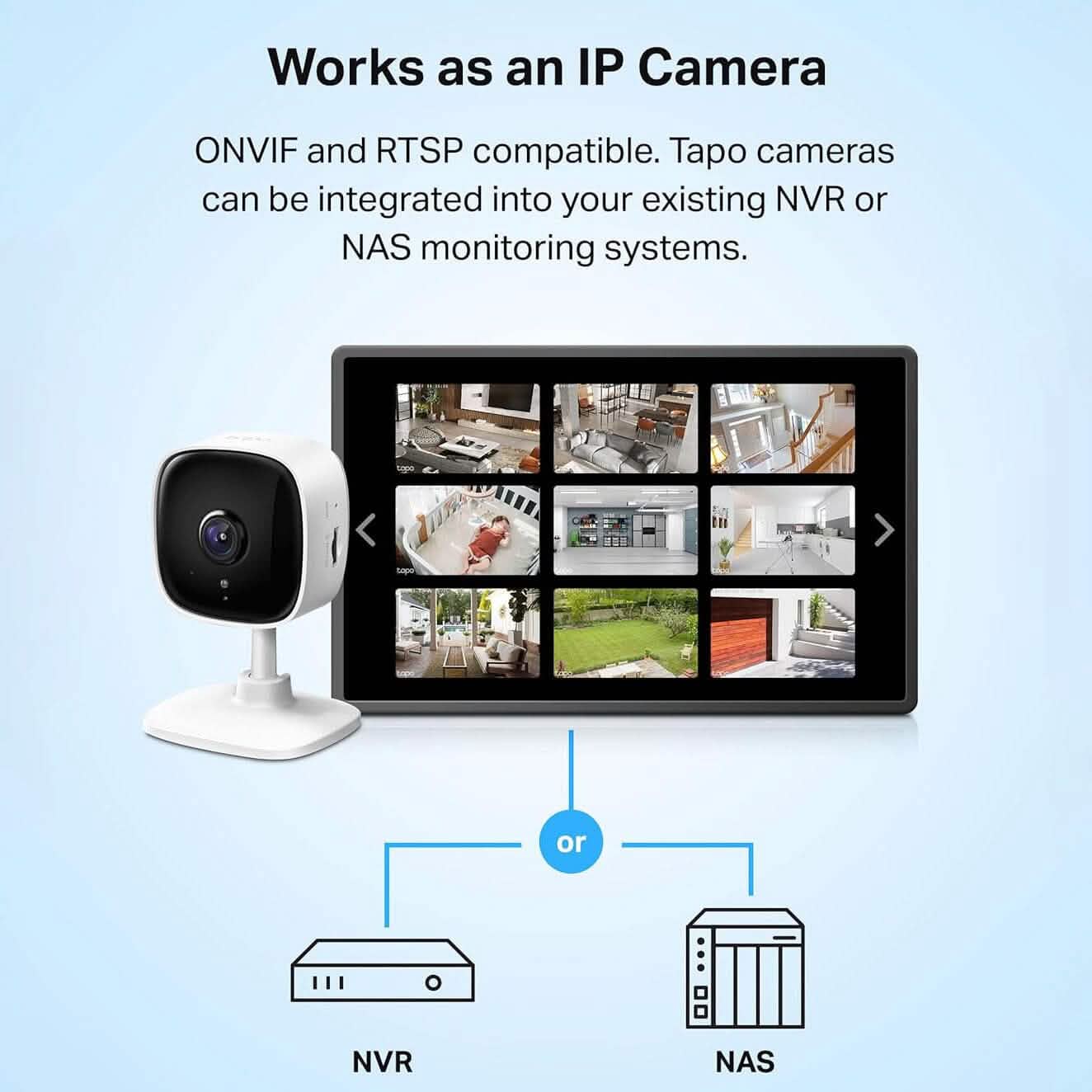 TP-Link Tapo 1080P 室内セキュリティカメラ ベビーモニター用（リファービッシュ品）