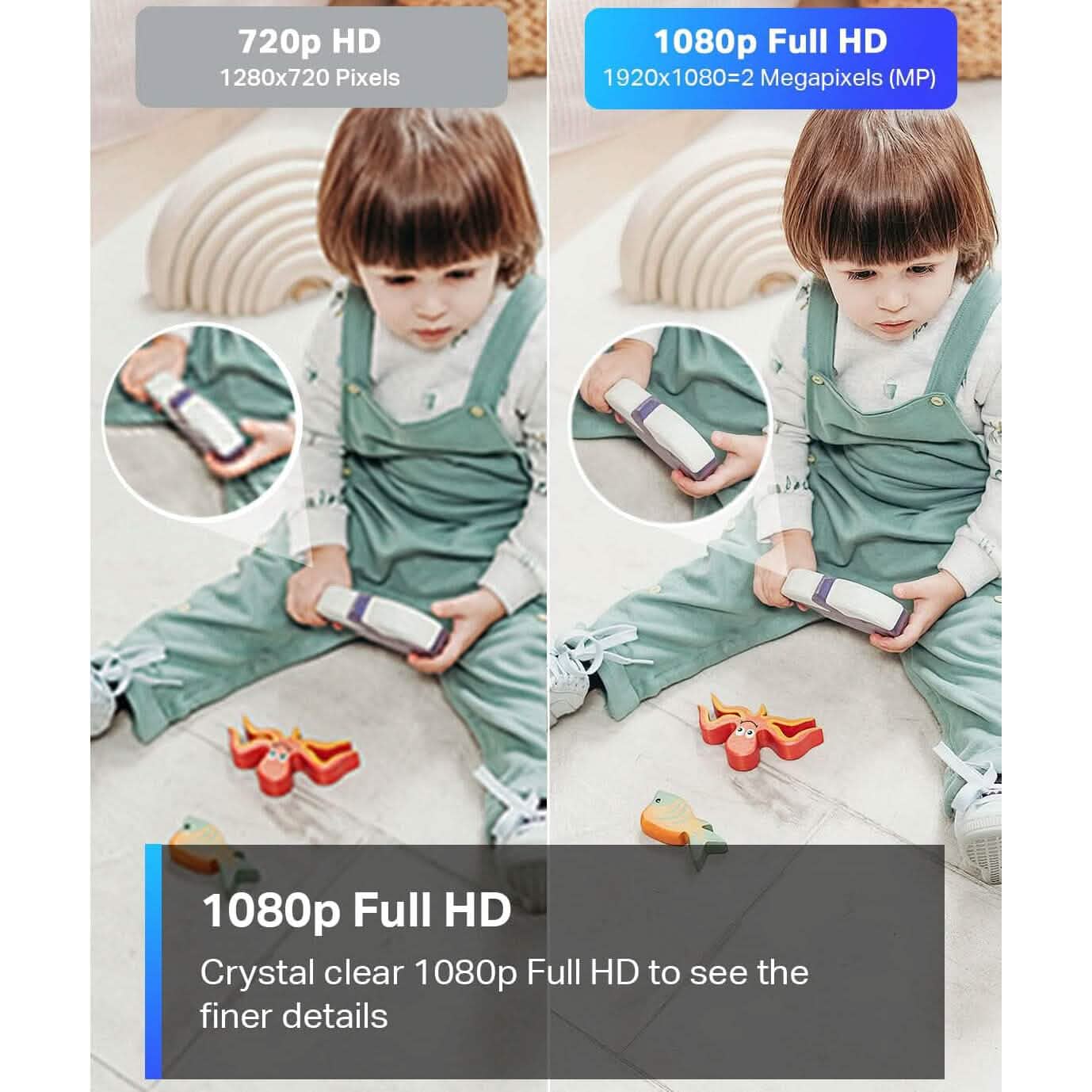 TP-Link Tapo 1080P 室内セキュリティカメラ ベビーモニター用（リファービッシュ品）