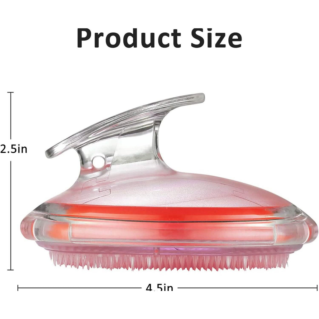 Brosse à shampoing transparente en silicone Masseur de cuir chevelu Peigne lissant