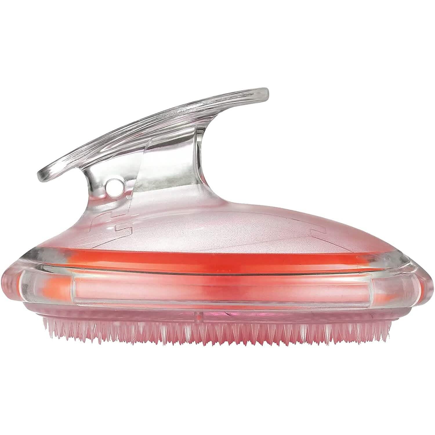 Brosse à shampoing transparente en silicone Masseur de cuir chevelu Peigne lissant