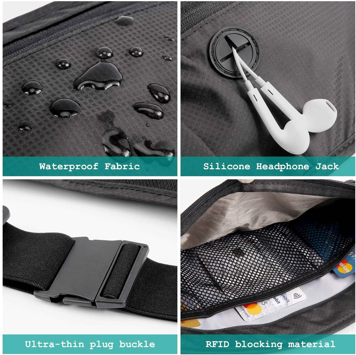 Travel Money Wallet Belt Pouch Blocking Hidden Passport Holder Bag