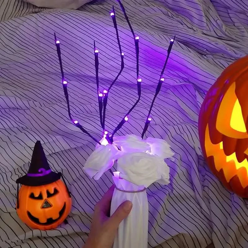 Tree Lamp Decoration Lights, 20 LED Purple Willow Branch Light